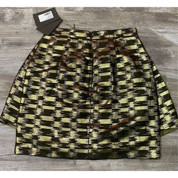 Space Style Concept Gold Holiday Italian Party Skirt Size 42 Med - Picture 2 of 9